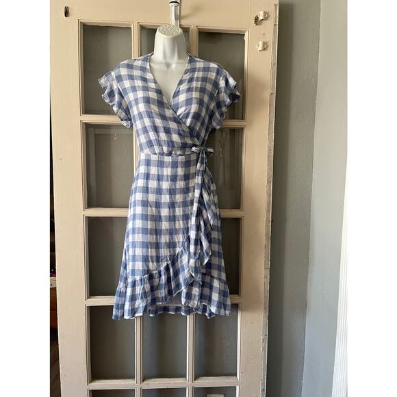 Rails Brigitte‎ Pertwinkle Check Wrap Dress - Picture 3 of 12